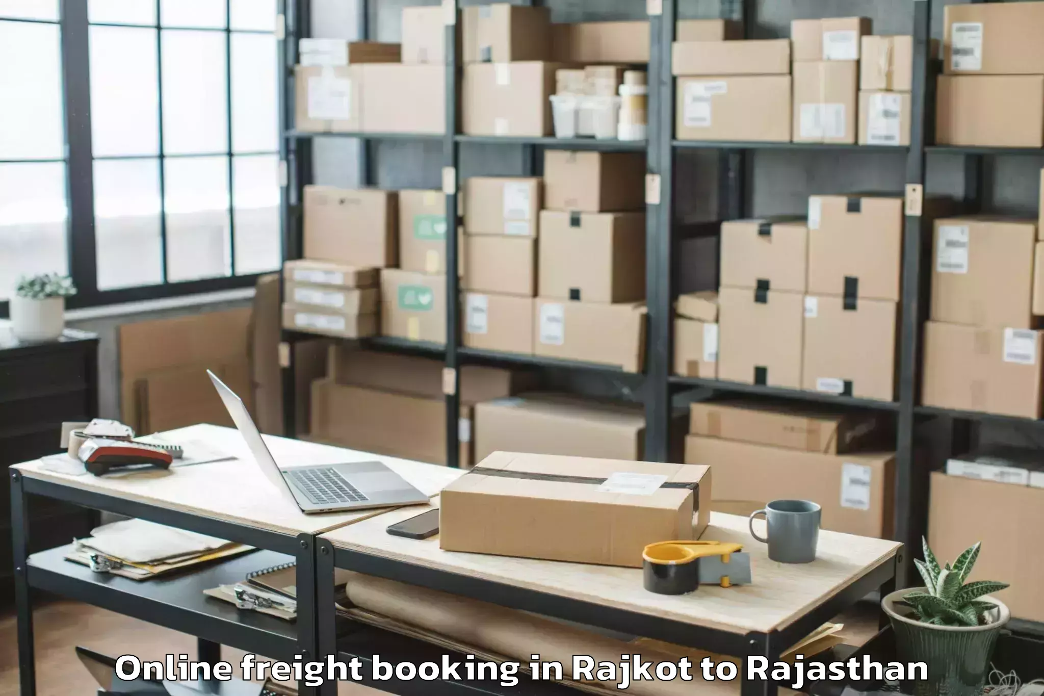 Top Rajkot to Udaypur Online Freight Booking Available